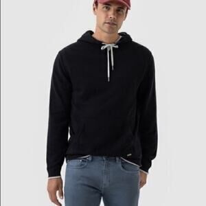 Rodd & Gunn Kingsley Park Knit Cotton Onyx Black Sweater Hoodie Size Extra Large